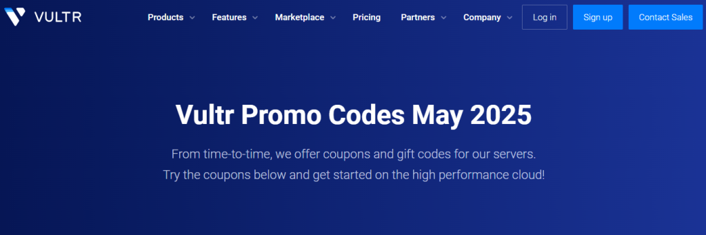 Vultr Coupons Page