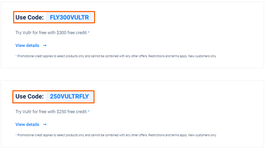 Vultr Promo Page