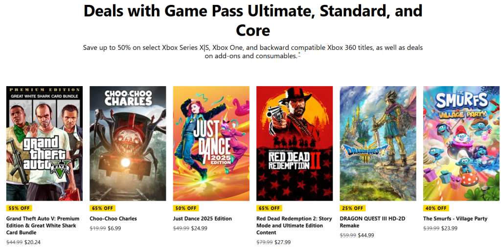 Xbox Game Pass Deals and Discounts