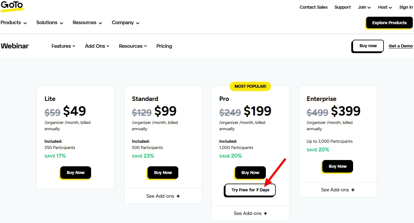 GoTo Webinar Pricing Plans GoTo Webinar Pricing Plans