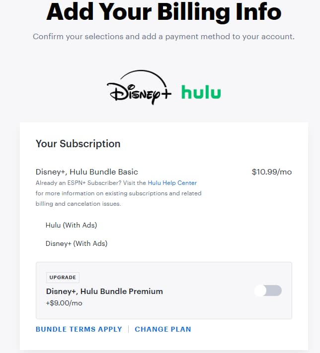 Hulu Billing Information Hulu Billing Information