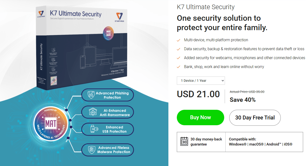 K7 Ultimate Security Pricing Plans K7 Ultimate Security Pricing Plans