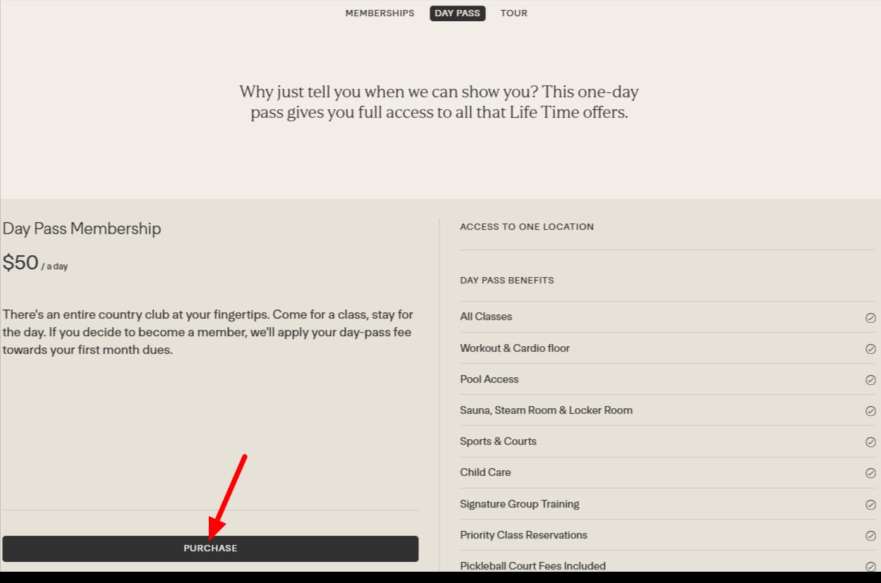 Lifetime Fitness One Day Pass