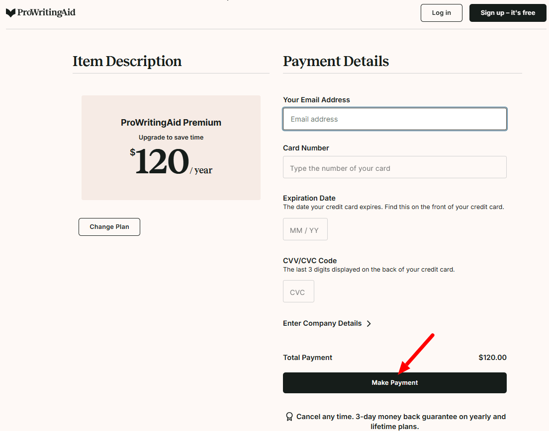 ProWritingAid Checkout Page ProWritingAid Checkout Page