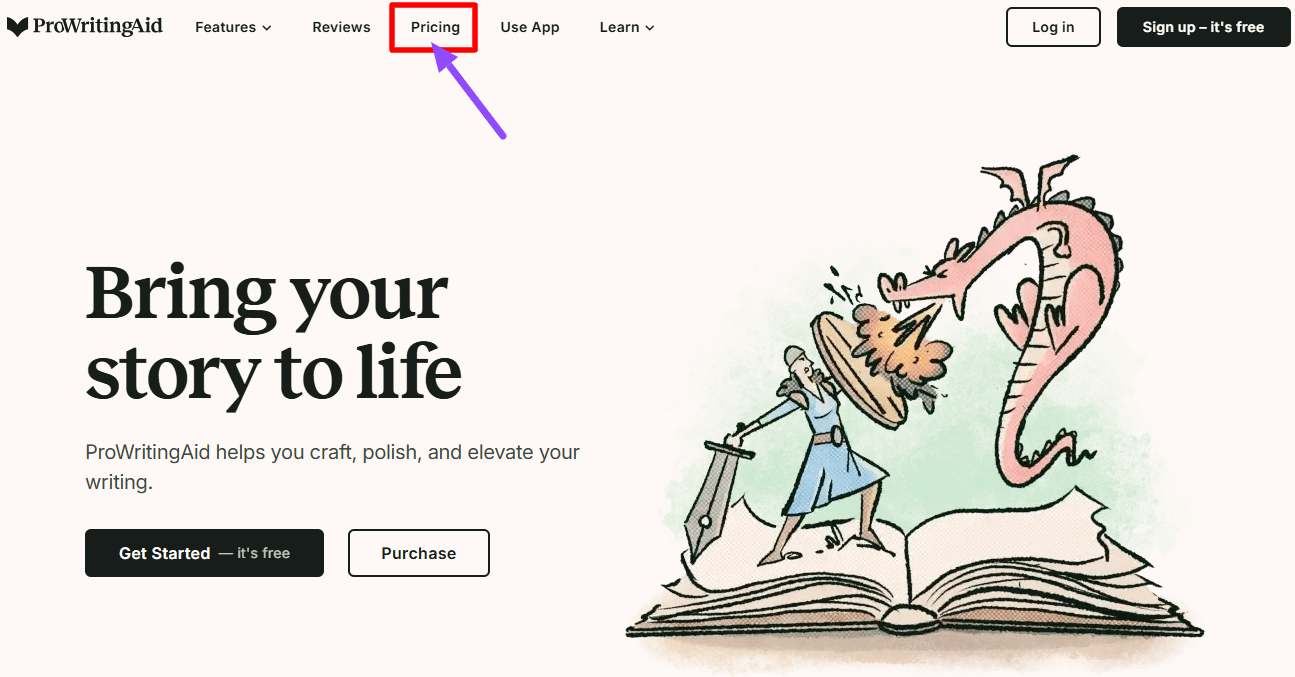 ProWritingAid Homepage