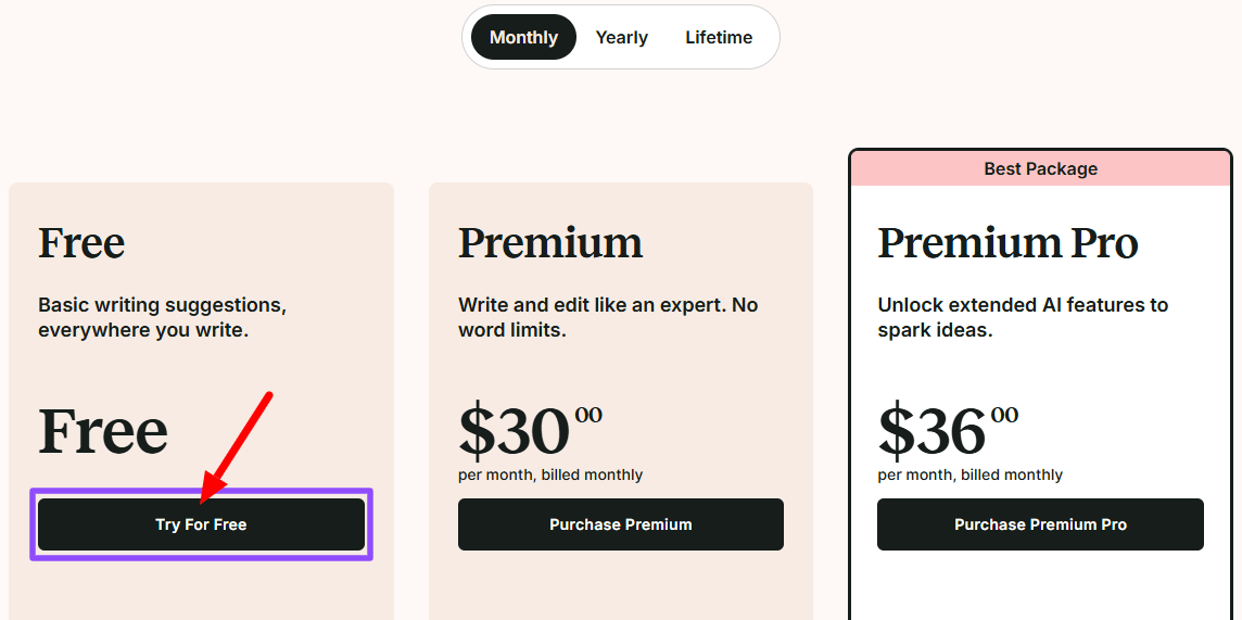 ProWritingAid Pricing Page ProWritingAid Pricing Page