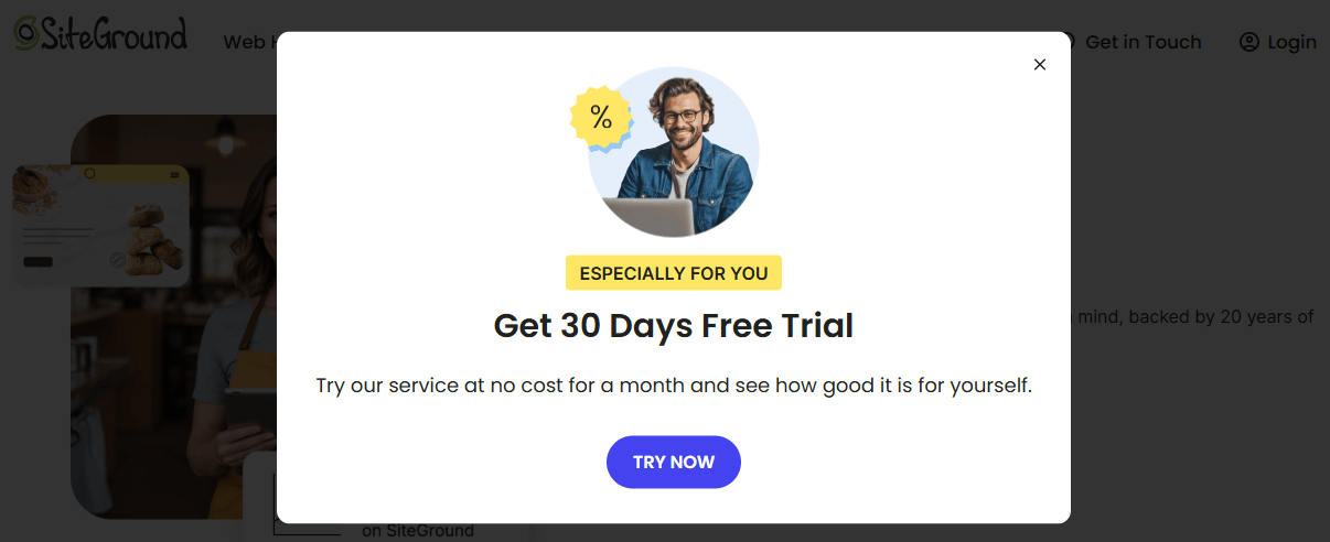 SiteGround Free Trial Offer