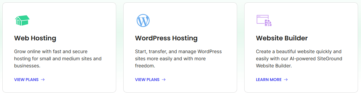 SiteGround Hosting Plans SiteGround Hosting Plans