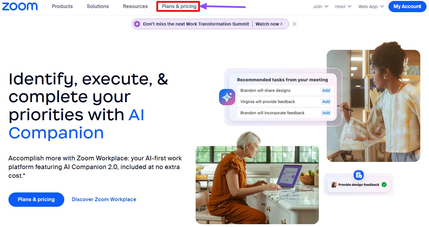 Zoom Homepage Zoom Homepage
