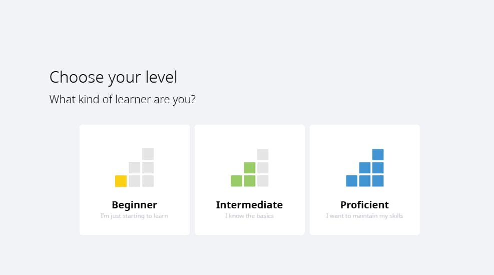 Rosetta Stone Learning Level