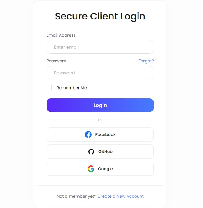UltaHost Login Page