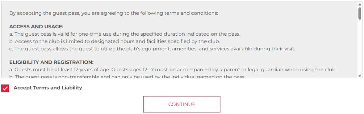 VASA Fitness Declaration form